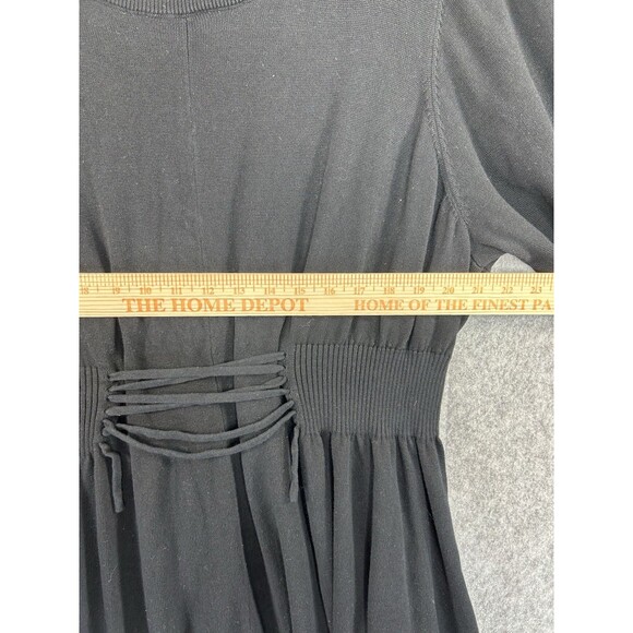 Torrid Dress Women's Size 4 Black Sweater Long Sleeve Knit Knee Length Stretch - Picture 9 of 11